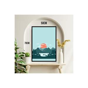 โต๊ะ MDF ขนาดใหญ่70X50ซม. กรอบตกแต่งผนังลายทิวทัศน์ธรรมชาติสีสันสดใส - Product Image 4