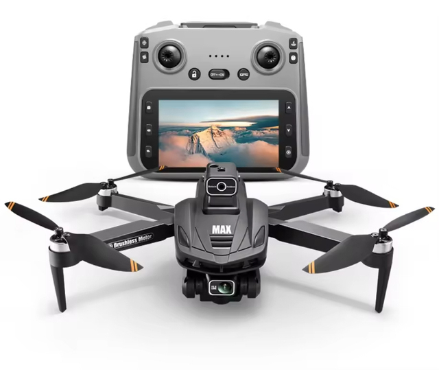 V168 MAX Cheap 4.5 Inch HD Large Screen Remote Control 8K GPS Brushless Obstacle Avoidance Mini RC FPV Drone Quadcopter Toy Gift