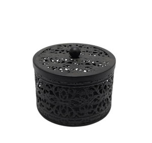 Caja de metal hecha a mano de hierro negro de calidad superior a granel al por mayor con tapa estilo moderno embalaje personalizado - Product Image 1