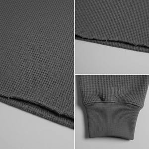 Sweat-shirt court à col ras du cou en molleton de coton épais pour homme, coupe classique, style streetwear, idéal pour l'hiver et la superposition - Product Image 4