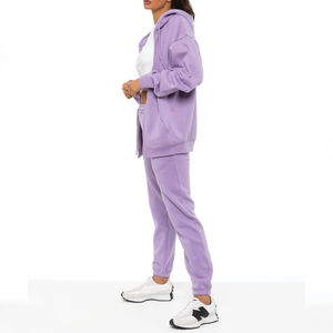 <b>Women's</b> Clothing Wholesale Jogger Sets Zip up Hoodies and <b>Sweatpants</b> <b>Women</b> Two Piece Set Custom Print Fleece Zipper Tracksuit - Product Image 5