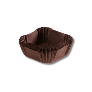 Fabriqué en Italie, personnalisable, papier sulfurisé brun carré, jetable, double paroi, recyclable, moules à cupcakes, qualité alimentaire - Product Image 1