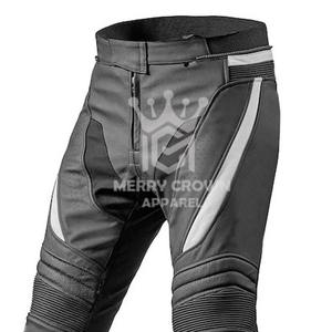 Pantalon de moto pour homme en cuir et toile de haute qualité 100%, service personnalisé OEM, manches longues, imperméable et respirant - Product Image 4