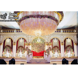 Grand White Theme Stage for Malaysian Weddings Canadian Wedding <b>Engagement</b> Party Stage <b>Decoration</b> Modern Wedding Shagun Stage UK - Product Image 1