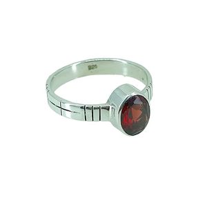 Boho January Birthstone <b>Ring</b> Handmade 925 Sterling <b>Silver</b> <b>Garnet</b> Perfect Anniversary Birthday Gift for Her Featuring Platinum - Product Image 1