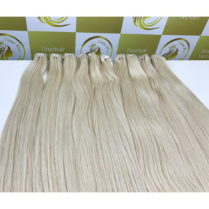 Extensiones de cabello humano Remy vietnamita, Color Rubio, trama recta Natural, cutícula alineada y sin procesar, pelucas frontales - Product Image 3