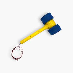 Marteau d'arcade à double tête plate bleu, tête en mousse éponge haute densité, manche en plastique, livraison gratuite pour jouet de martelage et de battage - Product Image 3