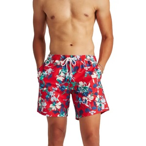 กางเกงขาสั้นชายหาดผ้าแคนวาสพิมพ์ลายสกรีนชายรุ่ย 5 นิ้ว สไตล์ลำลองสปอร์ต ฮิปสเตอร์ แห้งเร็ว - Product Image 1