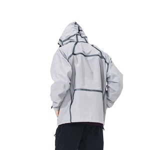 Wholesale Custom Men's Black jackets Breathable Waterproof Jacket for Winter Fashion Letter <b>Pattern</b> - Product Image 3