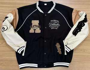 Chaqueta Varsity Personalizada de Alta Calidad para Hombre, Estilo Hip Hop, Cuello Alto, Logotipo Personalizado en la Parte Delantera, Otoño-Invierno 2025 - Product Image 6