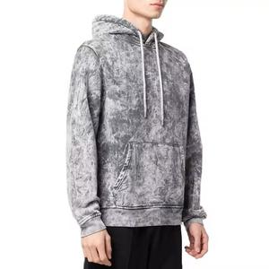 เสื้อสเวตเชิ้ตวินเทจมีฮู้ดโอเวอร์ไซส์สำหรับผู้ชายผ้าฝ้ายซักกรดทำจากผ้าฝ้ายแบบกำหนดเอง - Product Image 2