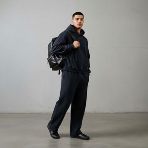 ชุดเซ็ตเสื้อฮู้ดดี้และกางเกงวอร์มผ้าฟลีซคอตตอน 100% แบบย้อมสีเอซิดวอช  ขนาดโอเวอร์ไซส์  รักษ์โลก  สำหรับทุกเพศ  แบบ 2 ชิ้น  สำหรับฤดูหนาว  รับผลิตตามสั่งขายส่ง - Product Image 6