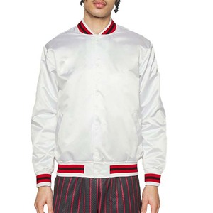 Wholesale Custom Color Men's Bomber Jacket Canvas <b>Stand</b> Collar Front Logo Customized High Quality - Product Image 1
