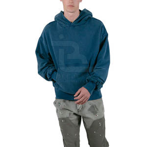 Ropa de invierno Sudaderas con capucha de lavado ácido Ropa de moda hecha de poliéster/Chaqueta con capucha de color sólido de algodón - Product Image 1