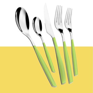 Couverts modernes à manche vert avec tête argentée pour des repas familiaux élégants, des événements, des repas quotidiens et des réceptions, vente en gros en provenance d'Inde - Product Image 4