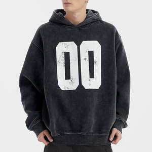 Custom Acid Wash <b>Hoodie</b> 100% Cotton Quality No String <b>Hoodie</b> <b>Oversized</b> High Street Style with Tie-Dye Printing - Product Image 3