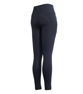 Se venden mallas de montar ligeras con bolsillos para teléfono con estampado de silicona y cinturilla de apoyo para largas sesiones de equitación - Product Image 4