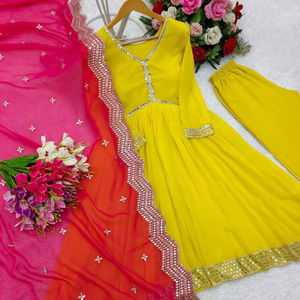 Vestido de fiesta de diseñador Heavy Fox Georgette-Pent Dupatta - Product Image 1