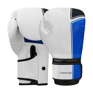 Gants de boxe personnalisés de marque, fabriqués sur mesure, différentes couleurs, cuir avec poignet à lacets - En vente - Product Image 1