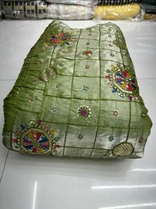 Tela de lentejuelas bordadas de lujo para vestidos de novia Material de calidad de exportación de proveedor indio de confianza para la moda - Product Image 3