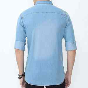 Ropa Masculina de Alta Calidad, Servicio de Logotipo de Marca Personalizado, Nueva Llegada, Estética Vintage, Venta al por Mayor, Camisas de Mezclilla Duraderas de Calidad - Product Image 6