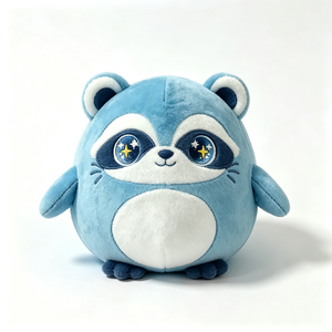 Peluche de raton laveur bleue personnalisée, peluche de raton laveur, jouet en peluche moelleux, peluche de raton laveur super-héros - Product Image 1
