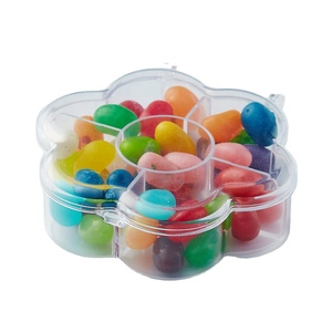 Boîte à bonbons transparente en plastique en forme de fleur Kwang Hsieh avec compartiments, idéale pour les dragées de mariage, les sucettes, les gelées, les jus et les confiseries, qualité alimentaire - Product Image 2