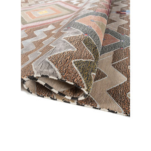 Alfombra de Lana y Seda de Bambú Anudada a Mano Freedom Manchaha Rosa Púrpura, 10 mm, Geométrica, Rectangular, para el Hogar, el Suelo del Pasillo - Les-8351 - Product Image 2