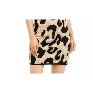 Robe pull moulante jaune à imprimé léopard et paillettes Planet Gold Juniors, taille XS - Product Image 3