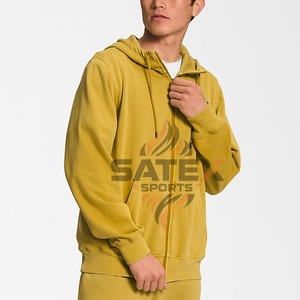 Sweat à capuche zippé pour homme d'hiver - Entièrement respirant 100% coton polaire Qualité supérieure Service OEM - Product Image 3