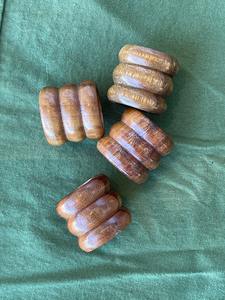 High Quality Resin and <b>Wood</b> <b>Napkin</b> <b>Rings</b> with Smooth Finished Stylish Handmade Tableware for Weddings flower,romantic - Product Image 2