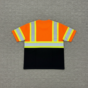 T-shirt à manches longues à logo imprimé personnalisé, haute visibilité, réfléchissant, pour la construction, vêtements de travail de sécurité durables pour hommes - Product Image 2