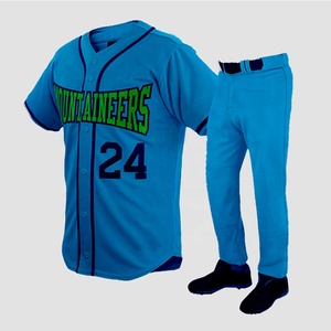 ชุดเบสบอลแขนสั้นคุณภาพสูงสำหรับผู้ชาย ชุดยูนิฟอร์มเบสบอลระบายอากาศได้ดี รับสกรีนชื่อทีมตามสั่ง - Product Image 5