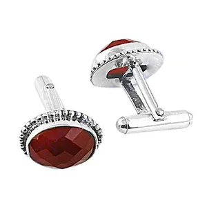 Silver Carnelian <b>Cufflinks</b> <b>for</b> Men Formal Wear Stainless Steel Jewelry with Gold Diamond Pearl and Onyx <b>for</b> Weddings Gifts - Product Image 1