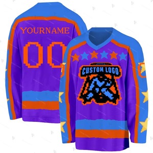 Custom Hockey Heat-Transfer Printed Gradient <b>Graffiti</b> Colorful Retro Breathable Seamless 100% Polyester Casual Harajuku Long - Product Image 2