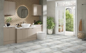 กระเบื้องพอร์ซเลนขัดเงาขนาด60x120ซม. กระเบื้องหินอ่อนลายธรรมชาติสำหรับกระเบื้องหรูหราภายในผนังและพื้น - Product Image 2