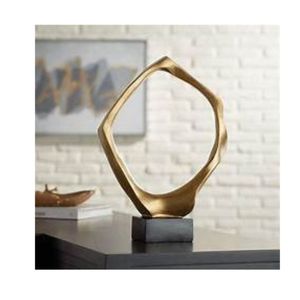 Oeuvre d'art abstraite moderne en métal Sculpture en aluminium personnalisée Décoration artistique de jardin à la maison Corde naturelle conçue et bien préparée - Product Image 6