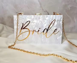 Dernier modèle de sac à main en résine pour femmes Sac à main Embrayage à la mode Fête Mariage par Crescent Crafts - Product Image 4