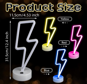 Led Tia Chớp Neon dấu hiệu trang trí nội thất ánh sáng 3-aa pin/USB hoạt động bảng neon ánh sáng ban đêm cho trẻ em phòng ngủ bên trang trí - Product Image 6