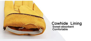 Cowhide Leather Work <b>Gloves</b> Driver <b>Gloves</b> Multifunction Truck Warehouse <b>Garden</b> Farm <b>Men</b> Women Yard Work <b>Gloves</b> Outdoor - Product Image 6