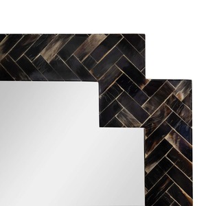 กระจกติดผนังสไตล์ช่างฝีมือทันสมัยกระจกฮอร์นจากธรรมชาติที่ทำด้วยมือสำหรับการตกแต่งงานแต่งงานของบ้านและสำนักงานที่หรูหรา - Product Image 3