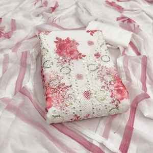 Exclusivo Conjunto de Trajes Sin Costuras para Mujer con Bordado, Estampado Digital, Antiencogimiento, Bajo Precio, Salwar Kameez Indio, Sari para Boda - Product Image 1