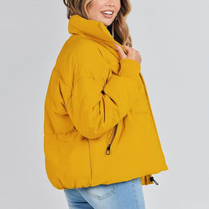 Chaquetas Acolchadas de Lona Estampadas Transpirables de Alta Calidad para Mujer, con Diseño de Cremallera, Relleno de Algodón, Invierno, OEM - Product Image 2