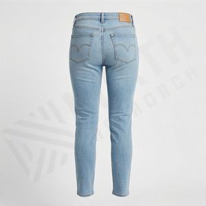 OEM Custom High Quality Plus Size Women's <b>Jeans</b> Oversize Cargo <b>Baggy</b> Denim Flat Pockets Cotton Print Fashion <b>Ladies</b> Trousers - Product Image 2