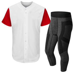 Logo personnalisé Uniforme de baseball pour hommes Vêtements de sport décontractés à manches courtes Ensemble respirant avec nom de l'équipe sportive - Product Image 5
