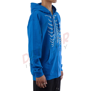 Sweat à capuche streetwear personnalisé de haute qualité, délavé à l'acide, effet délavé par le soleil, en molleton avec col à capuche et logo frontal de qualité supérieure - Product Image 5