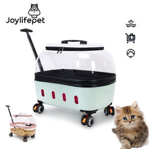 नई रिलीज ठोस बिल्ली बैकपैक पारदर्शी पालतू ट्रॉली मामले पोर्टेबल क्रॉस-बॉर्डर एयर शिपिंग कंटेनर थोक खेप - Product Image 1