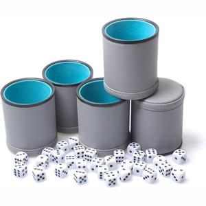 Custom Logo Engraved Luxury PU Leather Handmade <b>Dice</b> Cup Snap Closure Portable Brown Leatherette <b>Dice</b> Shaker Bar <b>Game</b> Night - Product Image 5