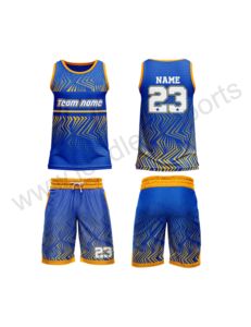 ชุดบาสเก็ตบอลและยูนิฟอร์มแบบกำหนดเอง พิมพ์ลายโลโก้แบบ Sublimation คุณภาพสูง ผ้าโพลีเอสเตอร์ 100% ระบายอากาศได้ดี แห้งเร็ว มีไซส์ใหญ่ - Product Image 6