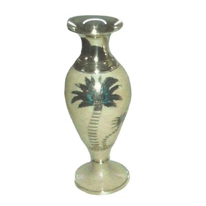 High Quality Brass Flower <b>Vase</b> With <b>Engraving</b> Green And Gold Finished For Home Decor Table Decoration Flower <b>Vase</b> - Product Image 6